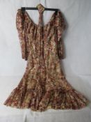 A 1970s vintage Karida floral dress.