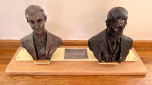 A fine automotive Rolls-Royce double-bust.