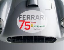 Book; Ferrari 75 Year by Dennis Adler, hardback as new.