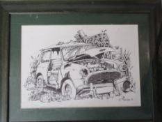 P Wilford print of a mini,
