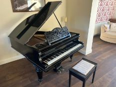 An ebonised Gebruder Knake baby grand pi