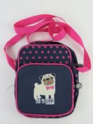 A David & Goliath comical shoulder bag 'You So Pugly' approx 18cm wide.
