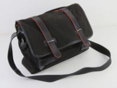 A black canvas satchel type bag by Autograph approx 36cm wide.
