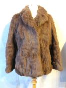 A Taube collection 100% rabbit fur coat.