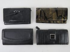 Three leather wallets/purses being Fiorelli, M&S, Graffiti and Bramble & Brown.