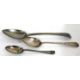 Mixed Lot: A George III silver tablespoon, bright cut decoration engraved with initials, - Image 1 of 3