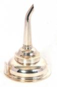 An Elizabeth II silver wine funnel of typical form, hallmarked Sheffield 1998, makers mark for