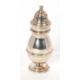A George V silver caster of plain baluster form, pull off pierced lid and supported on a spreading - Image 2 of 2