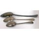 Mixed Lot: A George III silver tablespoon, bright cut decoration engraved with initials, - Image 2 of 3