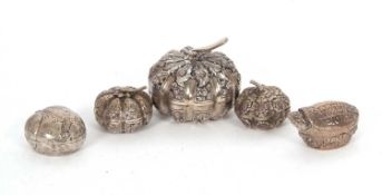 Mixed Lot: A Cambodian white metal 