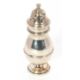 A George V silver caster of plain baluster form, pull off pierced lid and supported on a spreading - Image 1 of 2