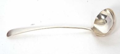 A George V silver soup ladle Old English pattern, hallmarked Sheffiele 1923, makers mark for James