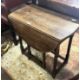 A small late 19th Century oak drop leaf table on bobbin turned legs, 73cm wide - Image 2 of 2