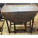 A small late 19th Century oak drop leaf table on bobbin turned legs, 73cm wide - Image 1 of 2