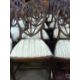 A set of ten 20th Century mahogany framed dining chairs comprising two carvers and eight standard - Image 3 of 3
