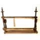 19th century mahogany and painted faux rosewood tapestry or needlework stretcher with period painted - Image 1 of 3