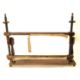 19th century mahogany and painted faux rosewood tapestry or needlework stretcher with period painted - Image 2 of 3