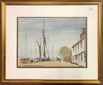 John J.Challis (British, 20th century), 'Heybridge Basin', watercolour, 25x35cm, framed and glazed