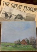 Patrick Gordon Glennie (1881-1953), Snettisham, oil on board, signed, 21.5x25.5cm, unframed. Plus
