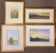 Ken Walton (British, 20th century),'Seasonal Reflection', Rolled over North Norfolk', 'Falling