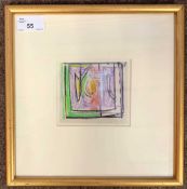 Attributed to Bryan Organ (b.1935), label on backboard inscribed 'chalk study of melon 1965',