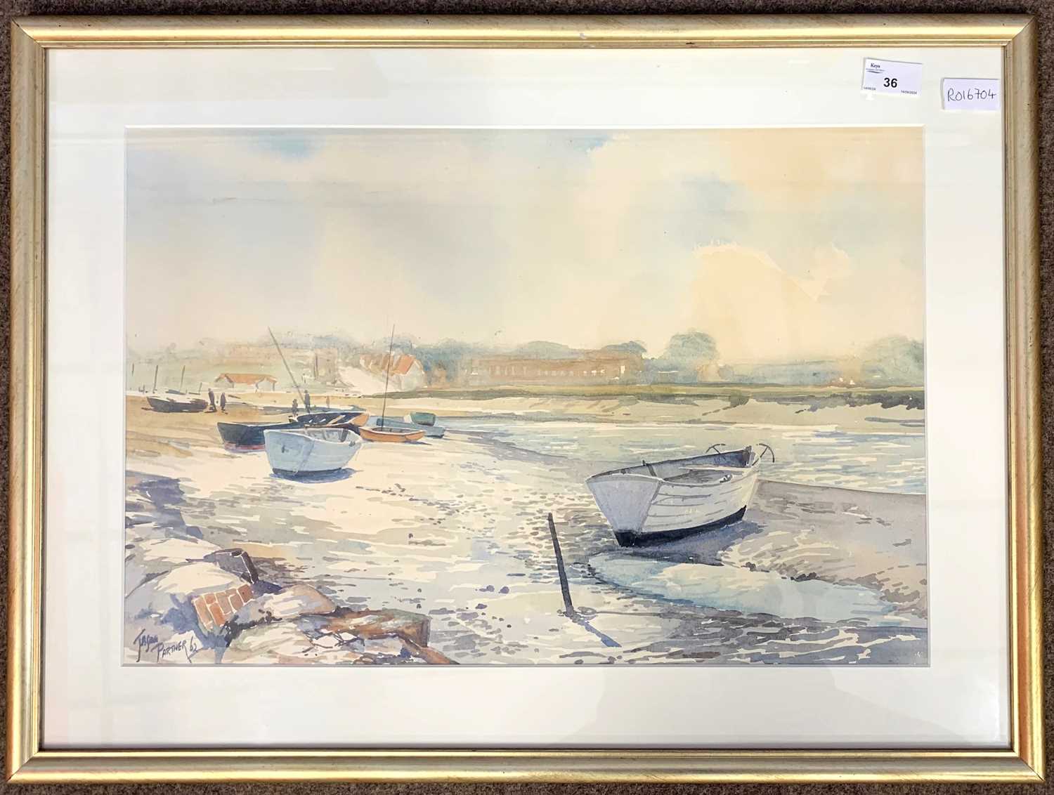 Jason Partner (British, 20th century), Estuary view, watercolour, signed and dated 62, 35x53cm,