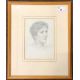 Attributed to Henry Holiday (1839-1927), inscribed on backboard "Miss Smart", pencil study, 14x19cm, - Image 1 of 2