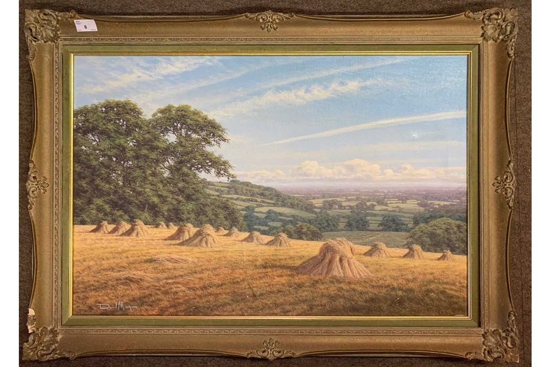David Morgan (British, b.1947), Rural landscape, oil on canvas, signed, 49x74cm, framed
