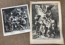 Lucas Vorsterman II (1624 -1667), after Jacob Jordaens (1593-1678), 'Satyr and Peasant',