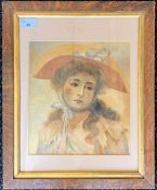 British School (late 19th, early 20th century), half bust portrait of a lady, watercolour, unsigned,