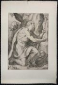 Agostino Carracci (1557-1602) Francesco Brizio (1575-1623), 'Saint Jerome', engraving, c.1602,