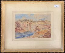 Muriel Inwood (British, 20th century), 'Toledo', watercolour, signed, 23x30cm, framed and glazed.