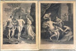 Sir Robert Strange (1721-1792), 'The Judgement of Hercules' (after Guido Reni), laid on paper and '
