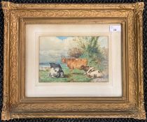C.J. Bouttell after Thomas Sidney Cooper R.A. (1803-1902), Cattle at rest, dated 1924,