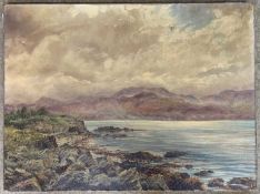 Craig Dixon (19th century), inscribed on canvas frame verso: 'Cader Idris from near Barmouth