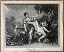 Sir Robert Strange (1721-1792), after Titiani Vecelli, 'Venus and Adonis', engraving, 1762,
