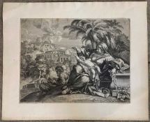 Guillaume Chasteau (1635-1683) after Pietro da Cortona, The Holy Family, the virgin feeds a fig to