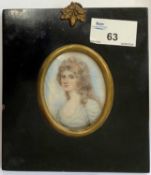 British School, circa 19th century, bust portrait of a lady, indistictly incribed on verso: [