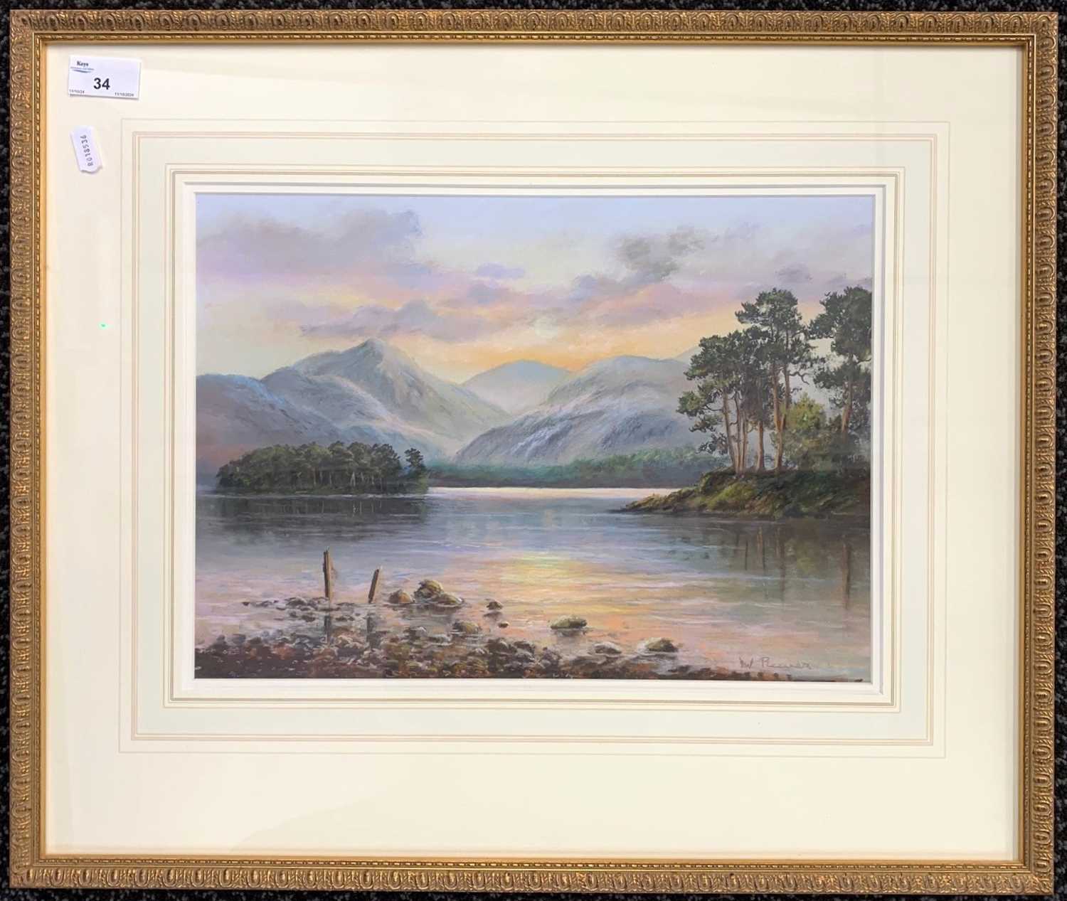 Wendy Reeves (British, b.1944), View over the Highlands at Dusk / Dawn, pastel, signed, 27x37cm,