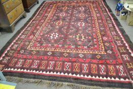 Mid 20th century Afghan Uzbek Gabeh Carpet from Northern Afghanistan, 450 x 270cm Purchased from
