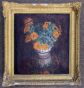 Attributed to Susan Townsend, still life of flowers, oil on board, inscribed 'Susan Townsend (