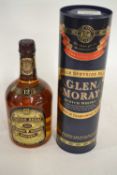 Chivas Regal Blended Scotch Whisky, 12Years, together with Glen Moray Single Speyside Malt Scotch