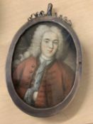 Circle of Jacques Bisson (French, d.1737), Portrait of a gentleman, inscribed 'Bisson. Pinxit