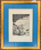 Morgan Walker R.A.(British, 20th century), 'Missing Espresso Roma', limited edition etching,