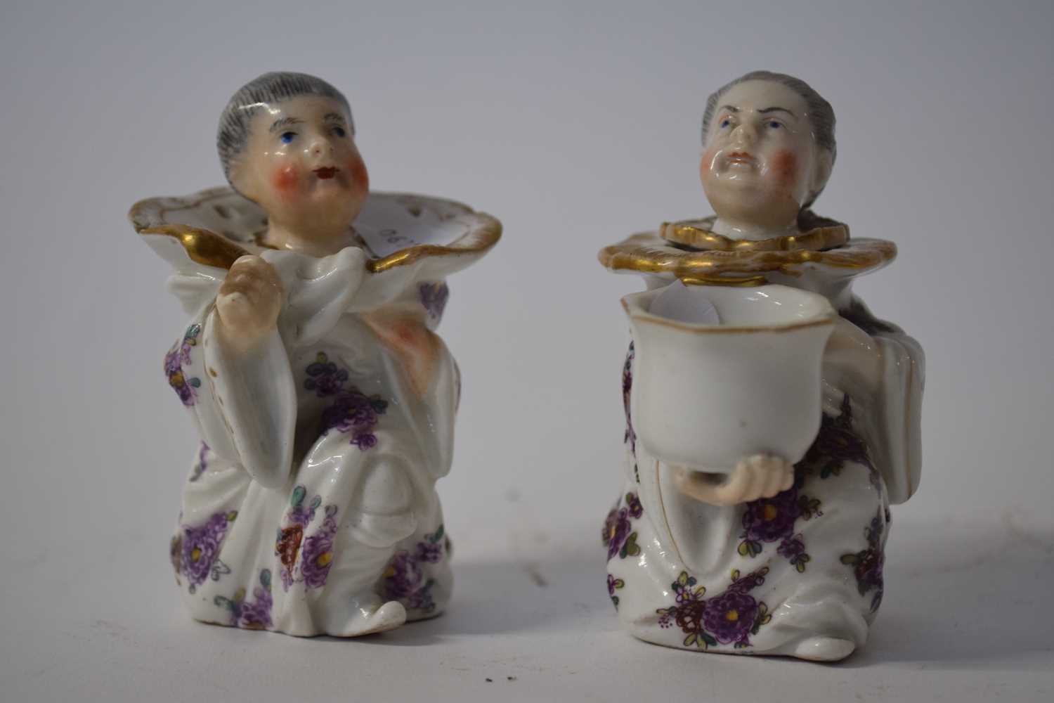 A pair of late 19th Century nodding figures modelled as ink wells or cruet - Image 3 of 4