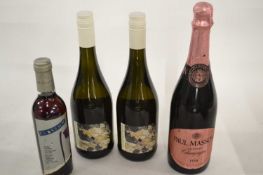Paul Masson California Pink Champagne, 1 bottle, Elysium Cellars Black Muscat Quady Winery, 1 bottle