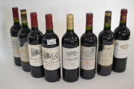 Eight assorted reds: to include two bottles of Chateau de La Tour Margaux 2005, two bottles of