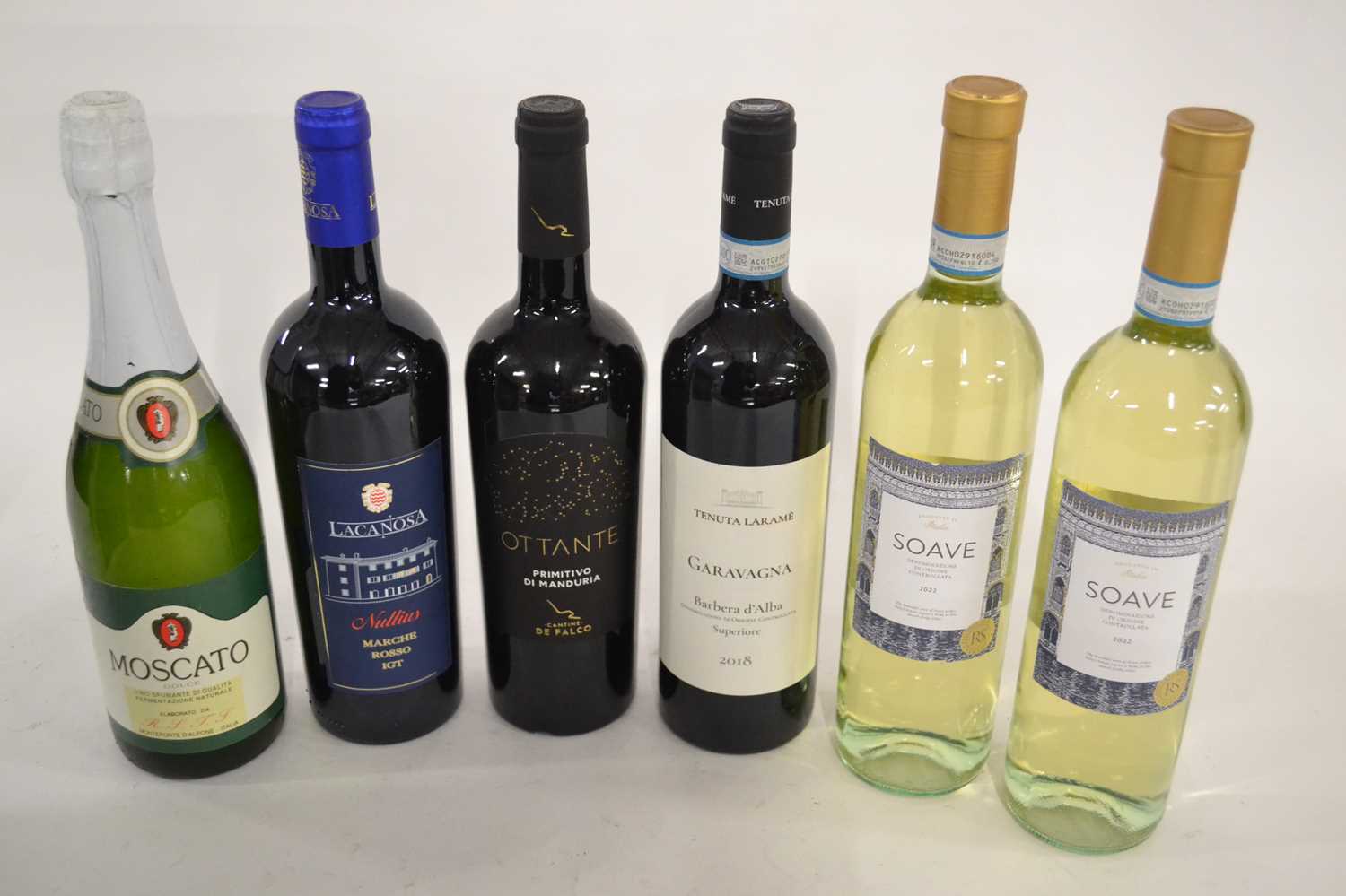 Barbera, Soave etc, 6 bottles
