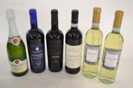 Barbera, Soave etc, 6 bottles