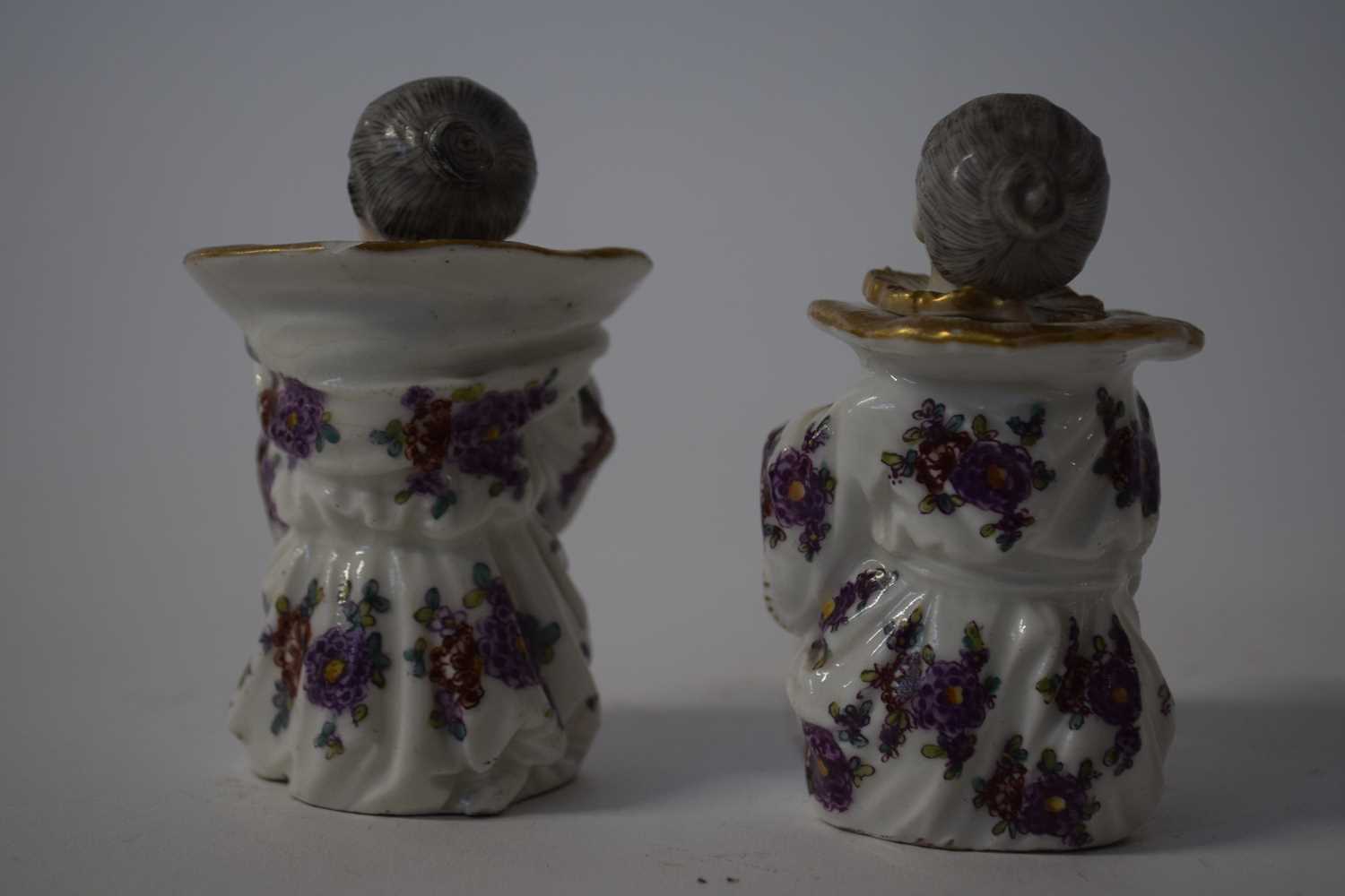 A pair of late 19th Century nodding figures modelled as ink wells or cruet - Image 4 of 4